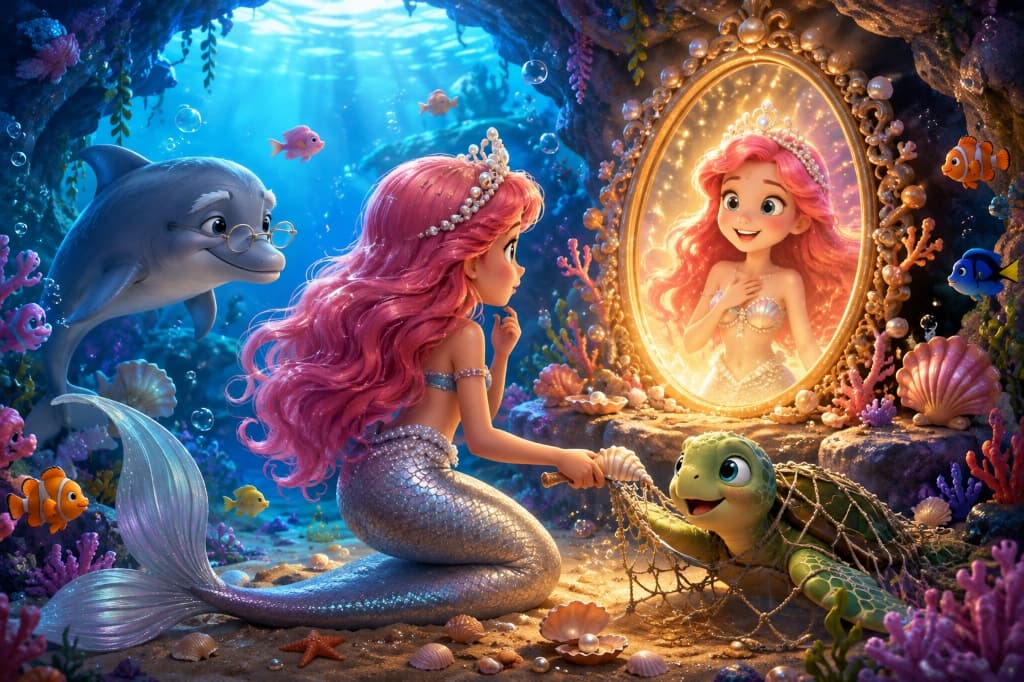 La Sirena y el Espejo Mágico